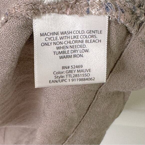 Time and Tru Brown Midi Dress with Blue Accents - Picture 13 of 15